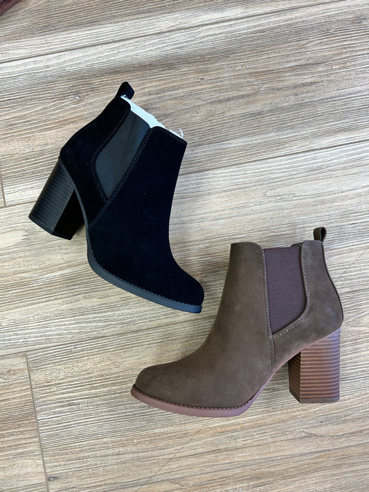 High heel booties