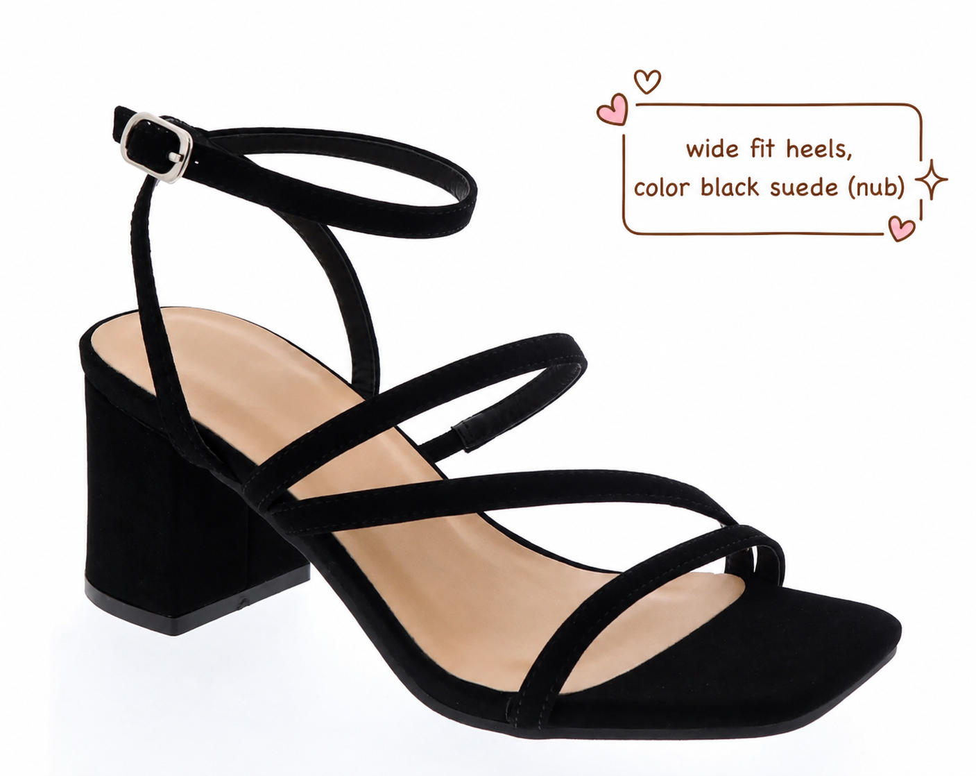 WIDE FIT low toe cross heels