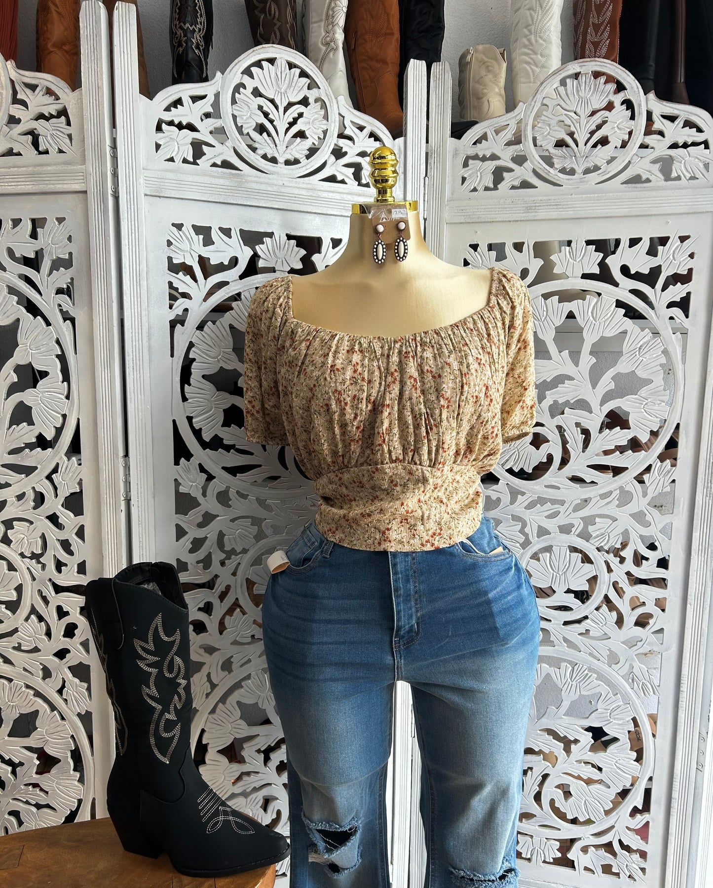 Open back tie shirt