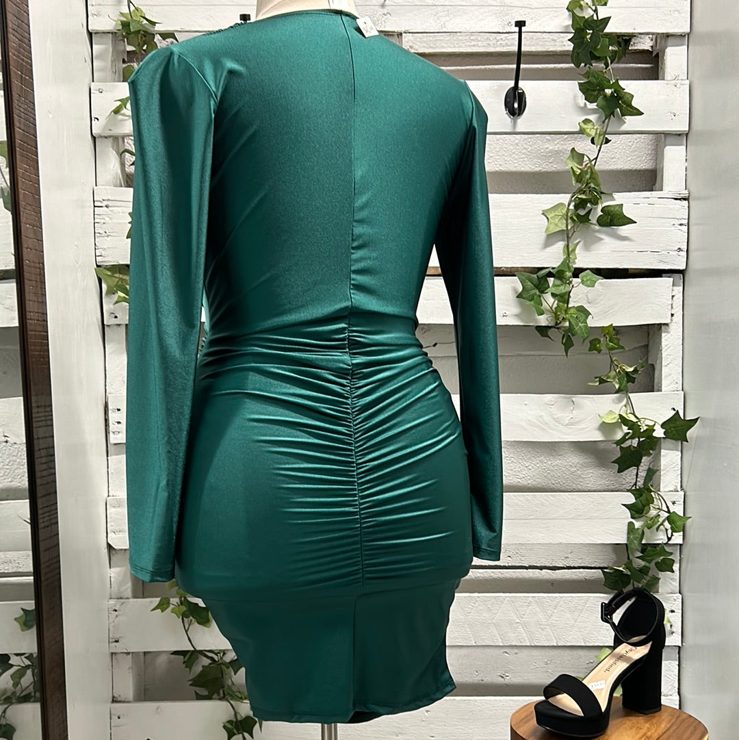 V neck curve dress