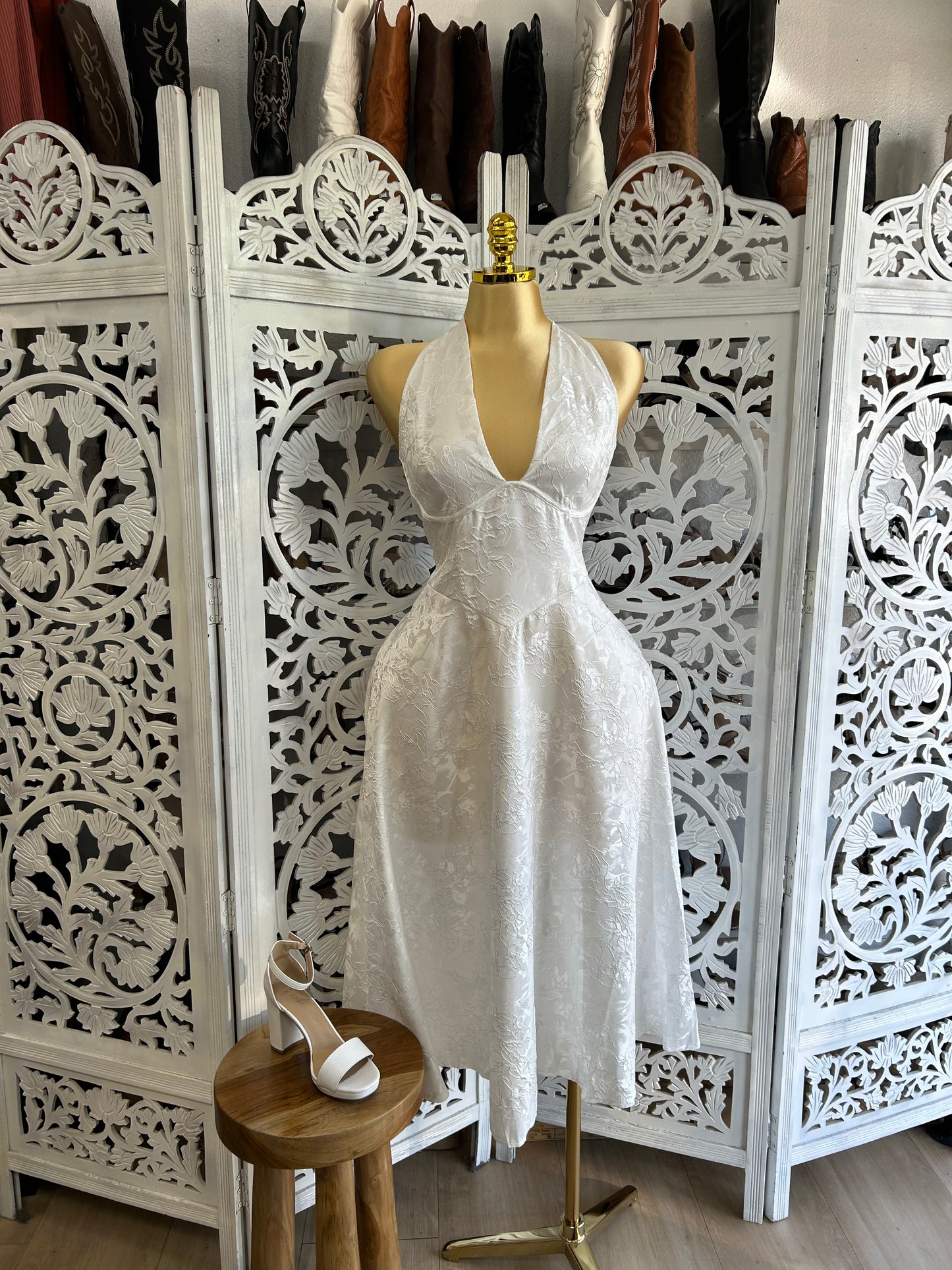 White corset dress