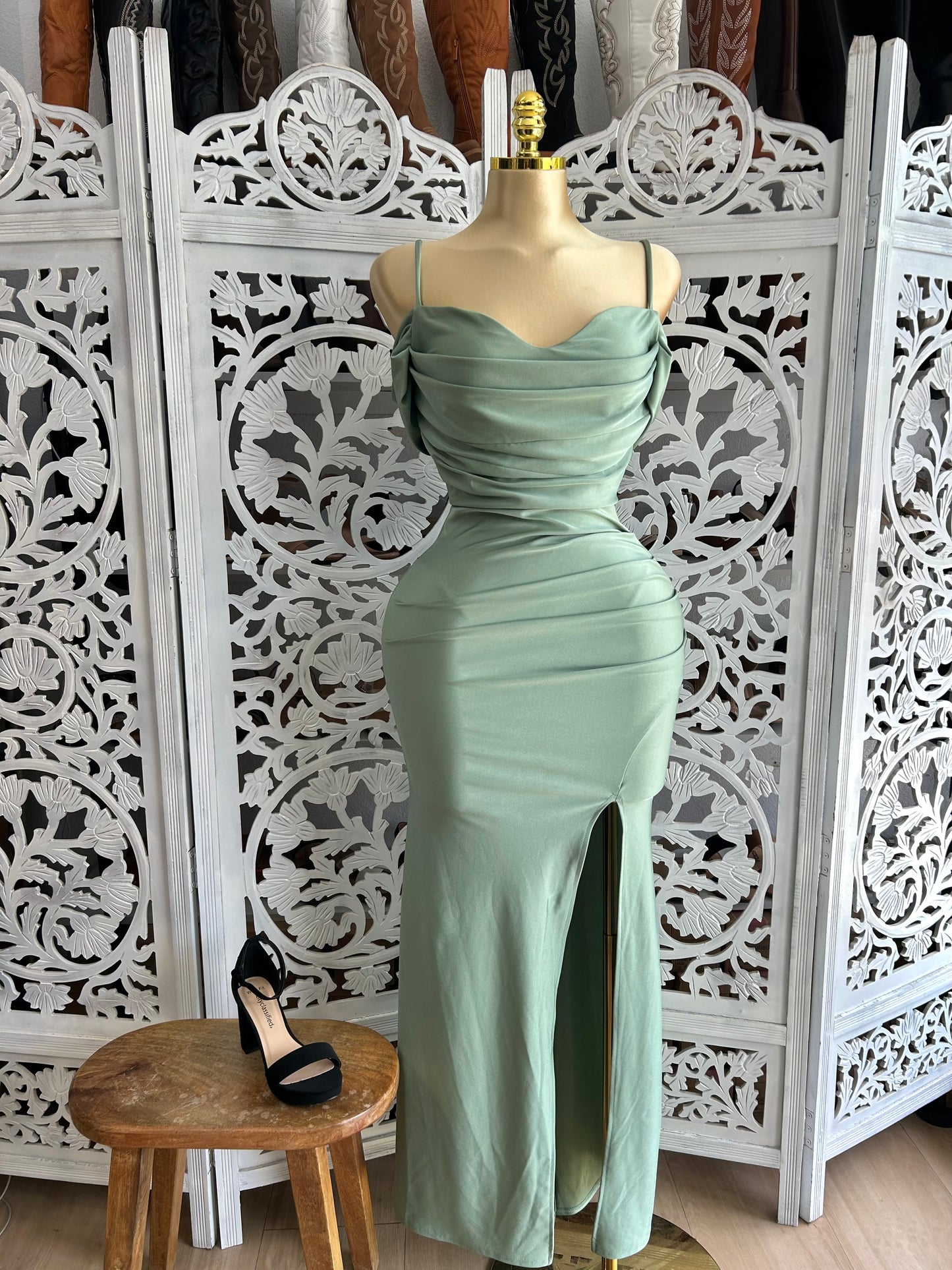 Off the shoulder long dress