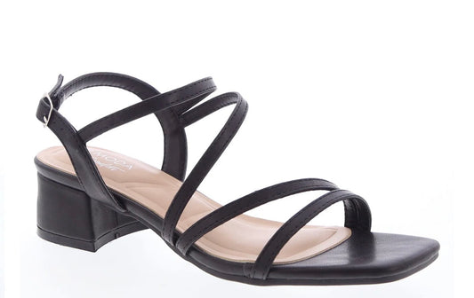 open-toe low blocked heel - Barry