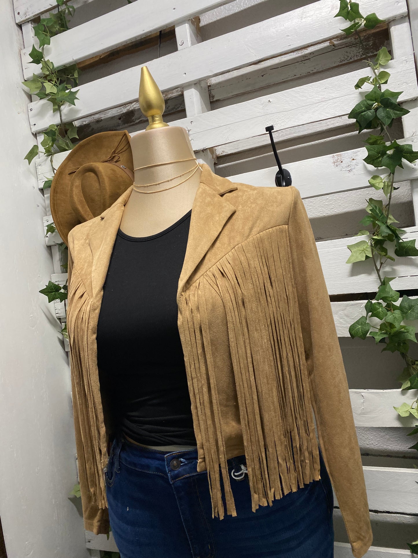 Fringe suede jacket!