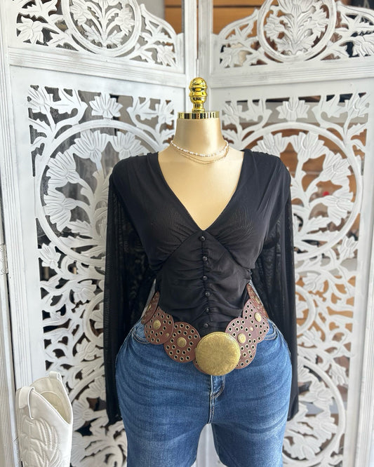 V neck long sleeve