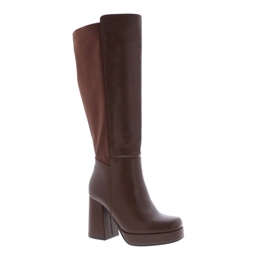 Wide calf High knee stretchy boot