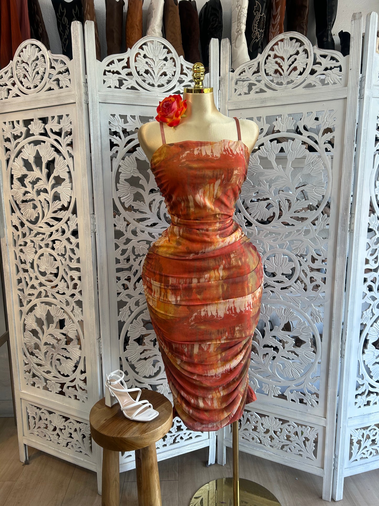 Burnt orange dress