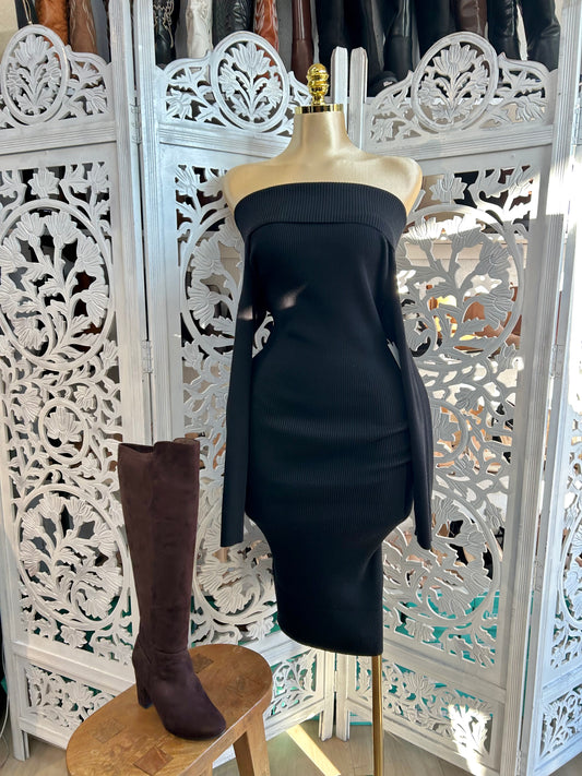 off the shoulder Sweater dress