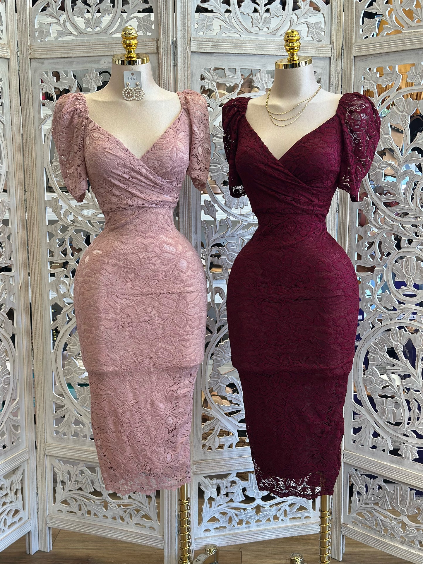 Mesh flower dress (size up)
