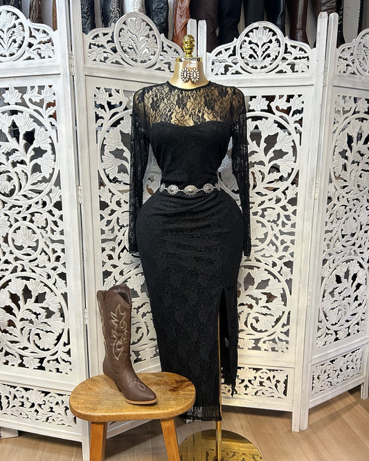 Lace long sleeve dress