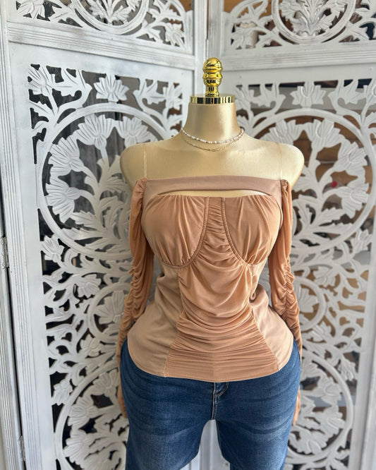 Long Sleeve Mesh top (runs small)