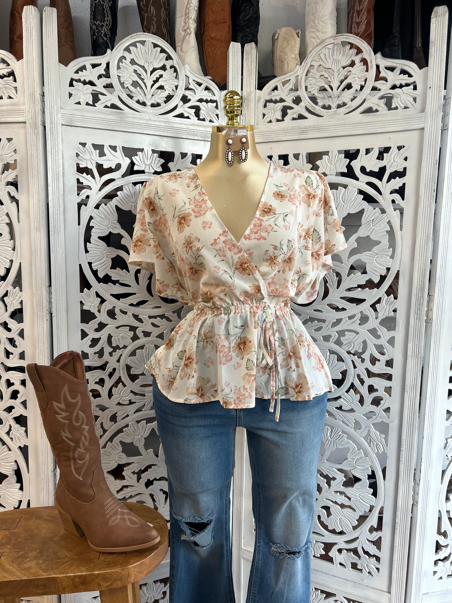 Summer flower print top