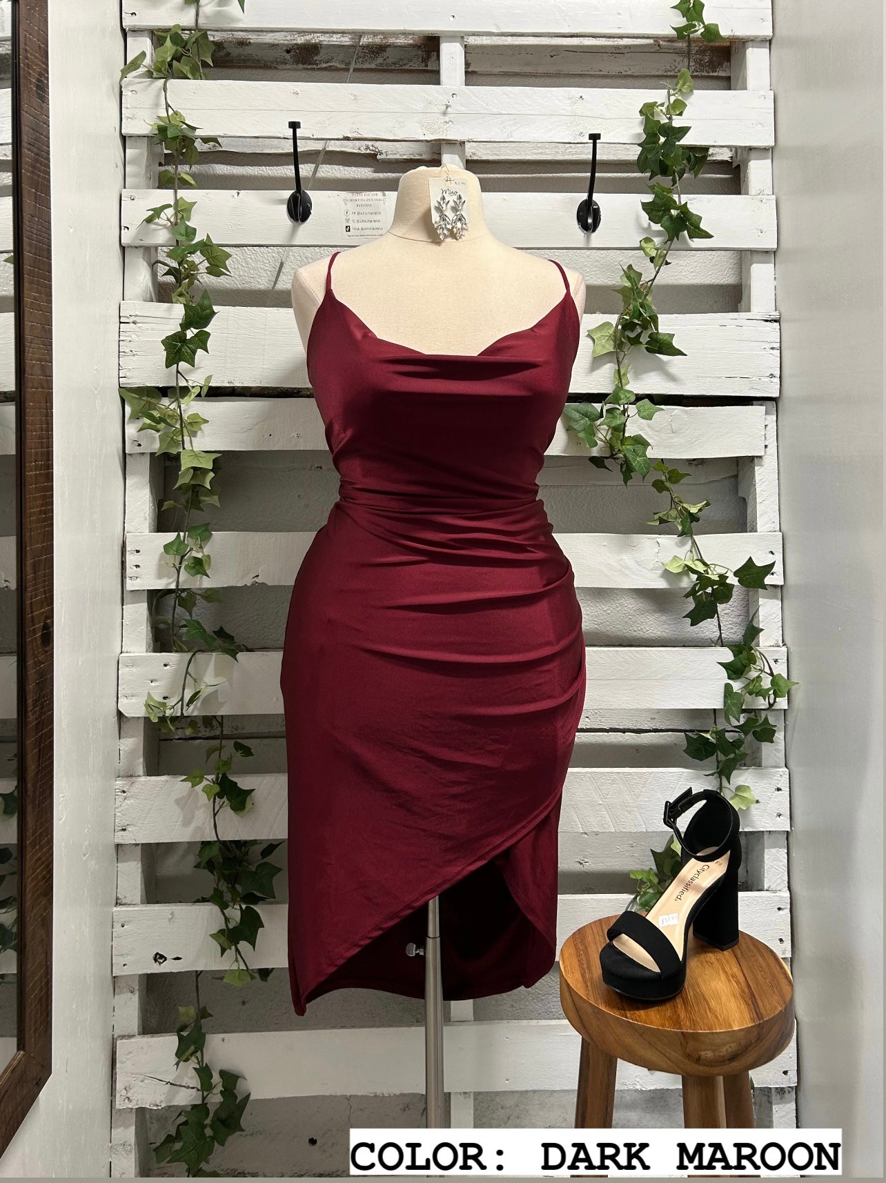 Cowl neck dress