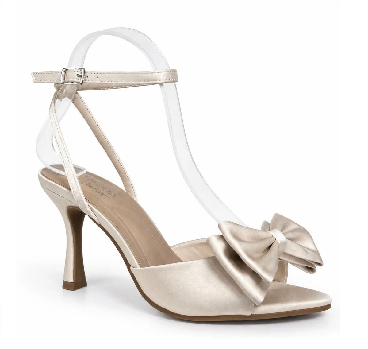 bow open toe heels