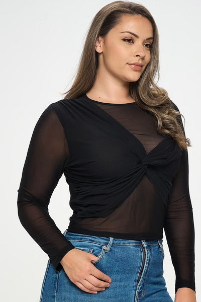 Mesh tie top