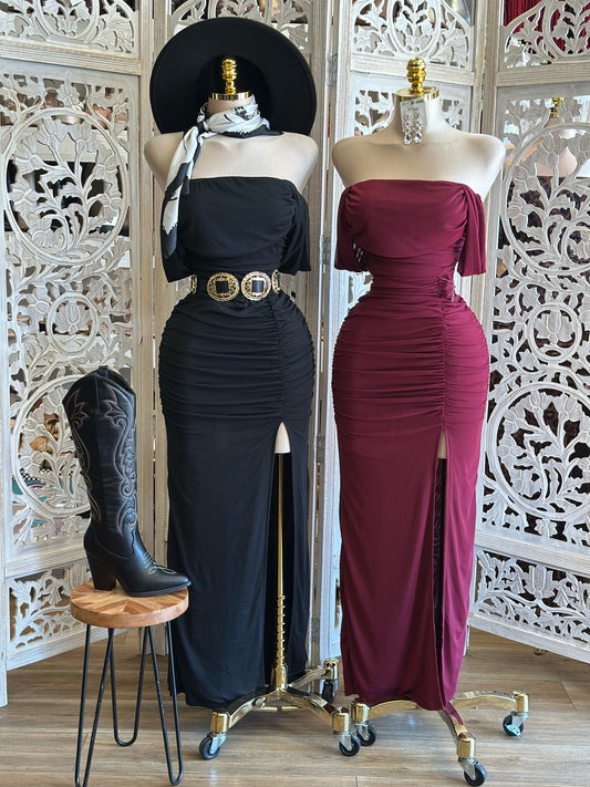 Off Shoulder mesh long dress Size up runs small