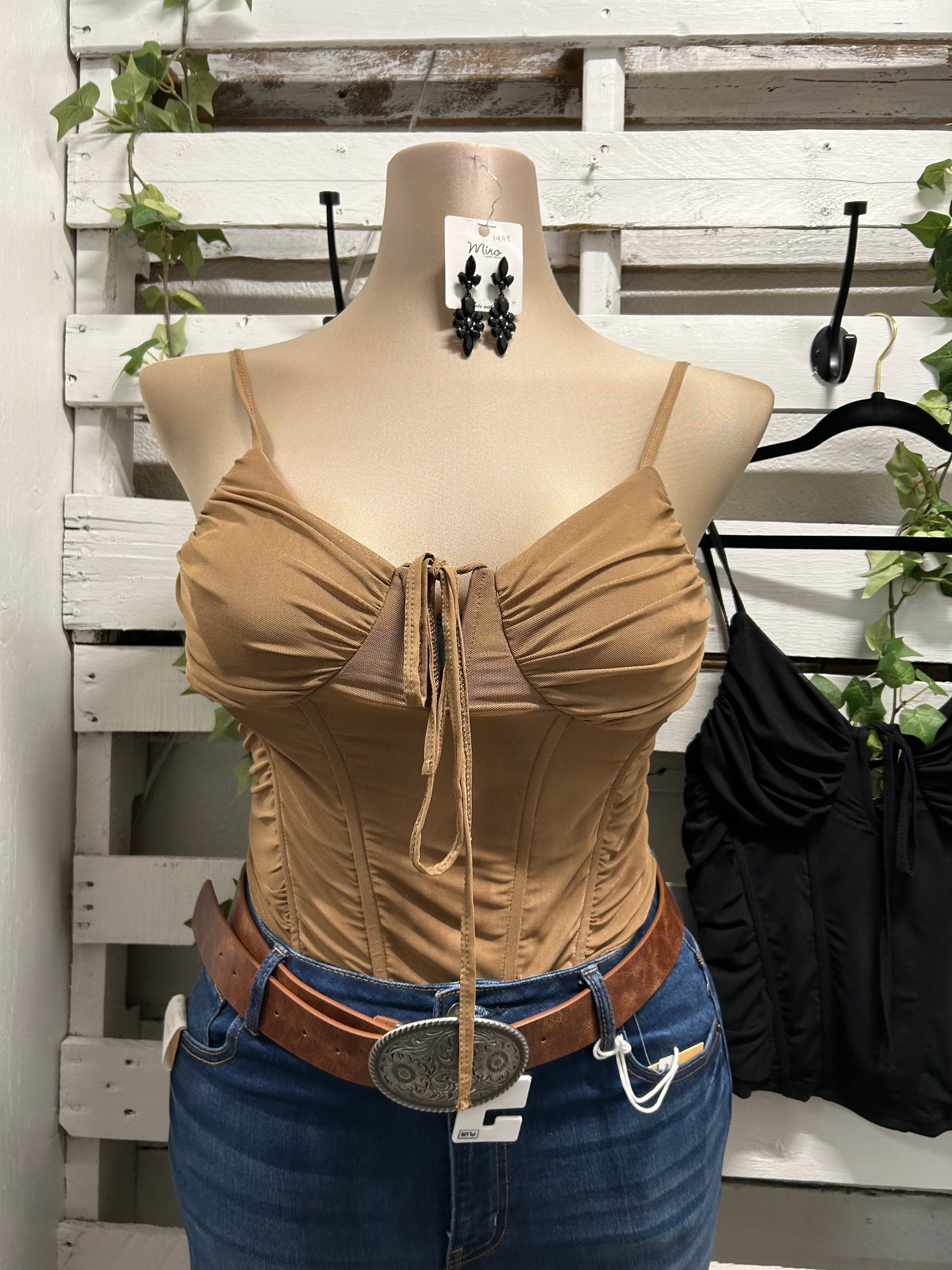 Corset tie top