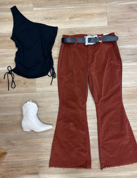 Flare rustic pants so