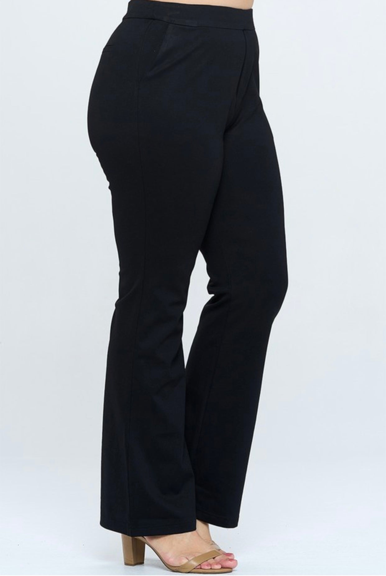 Plus size flare dressy pants