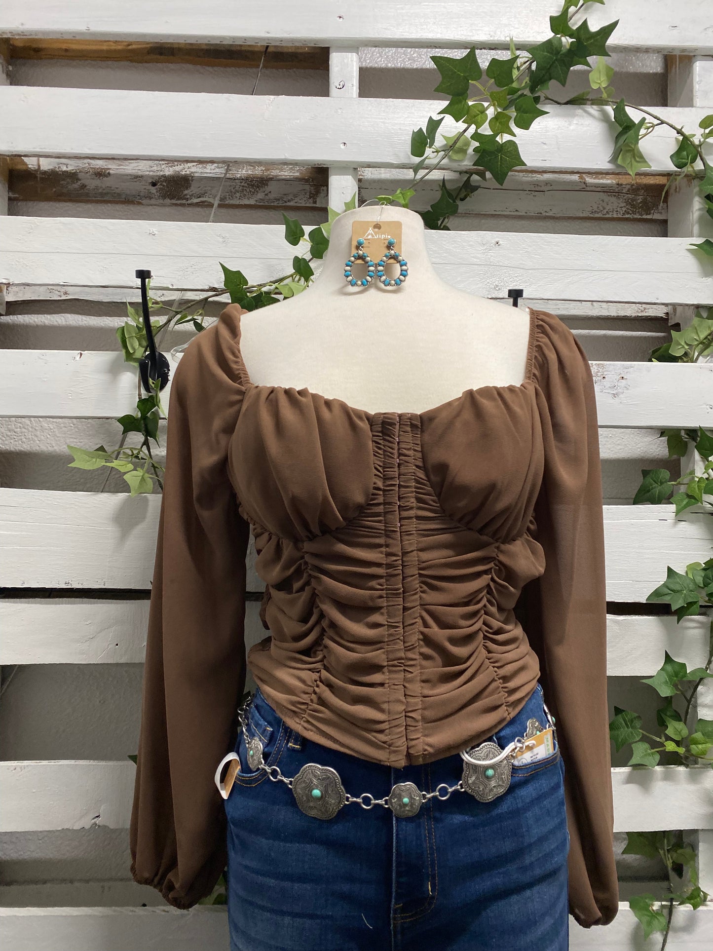 Long sleeve Corset top