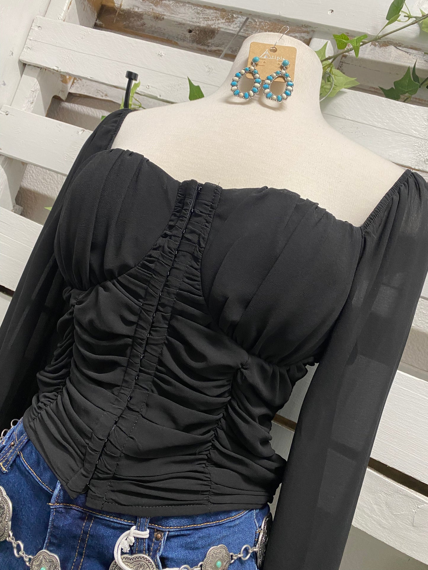 Long sleeve Corset top