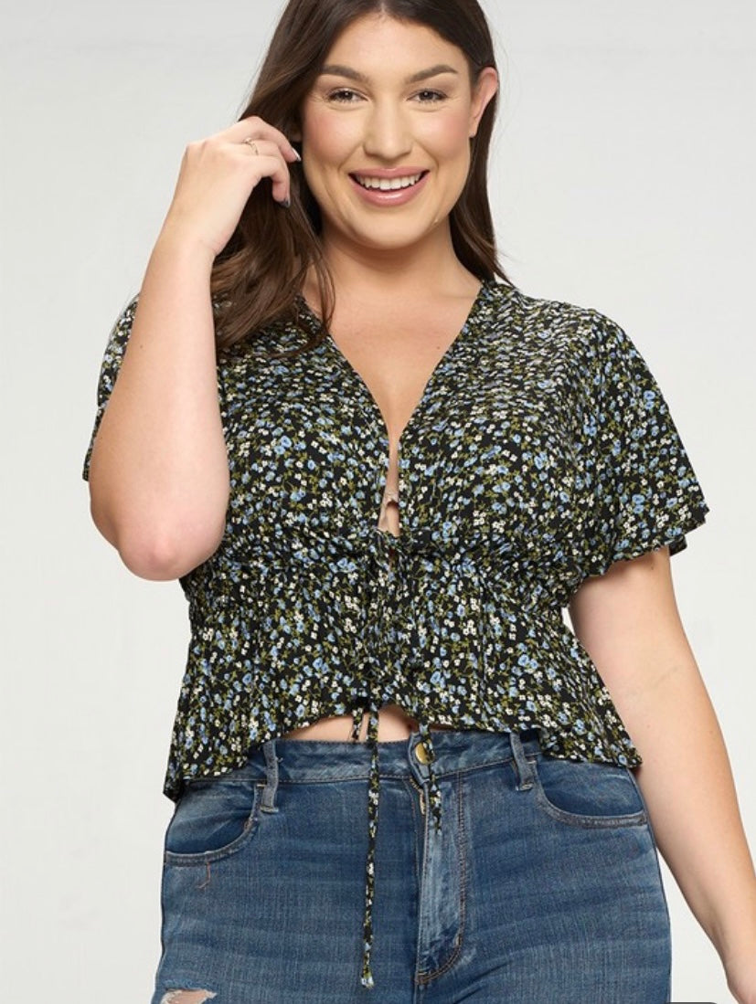 Cropped flower top