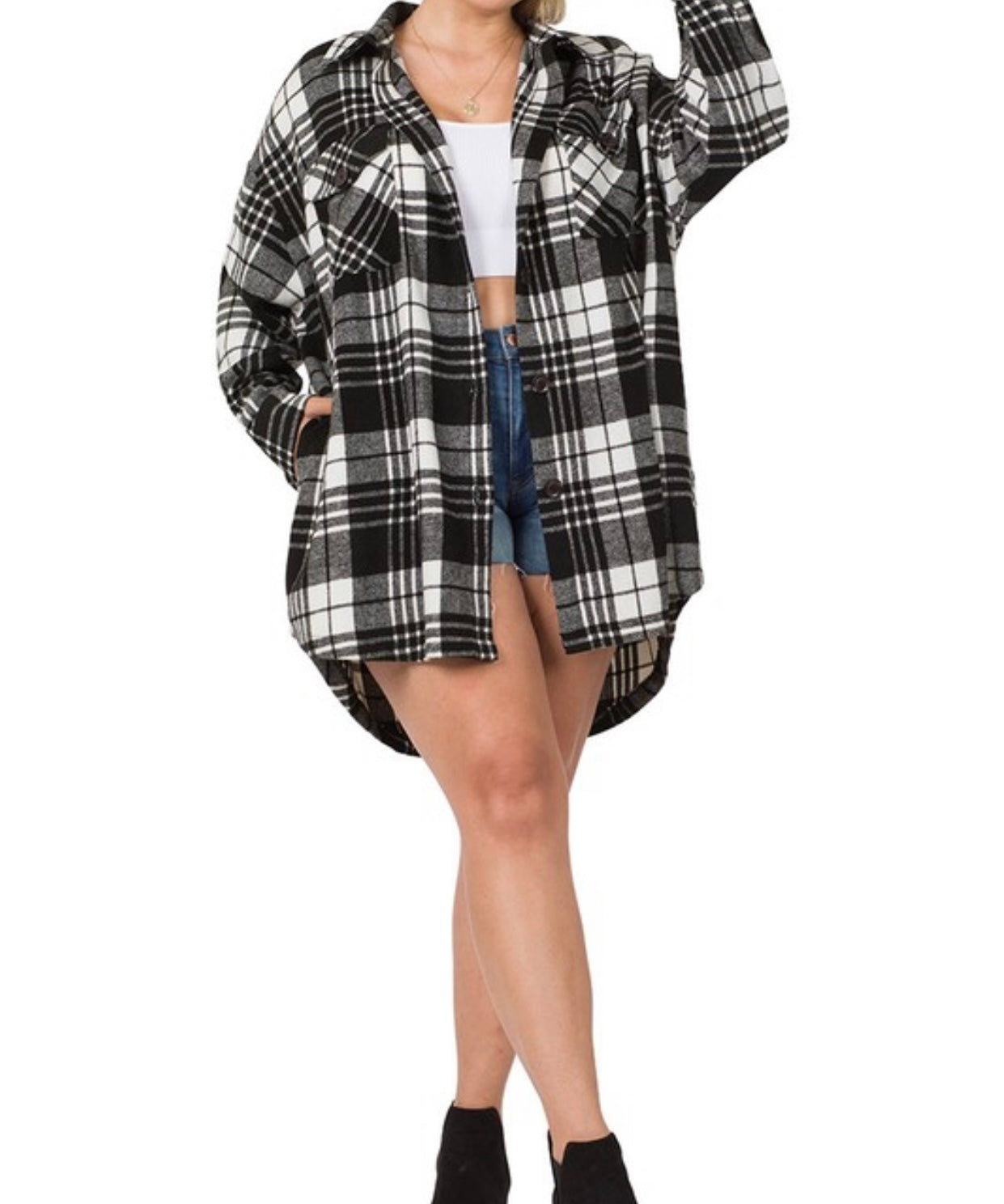 Plaid shacket