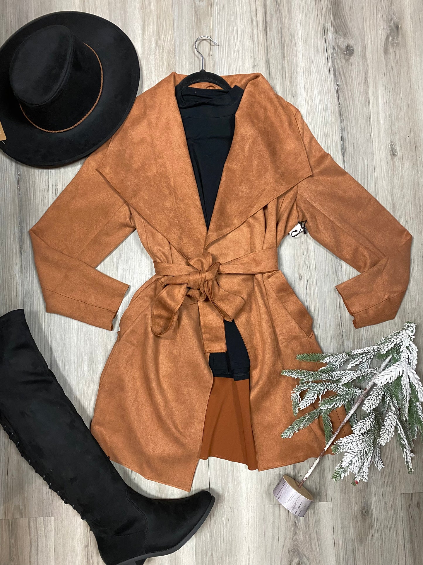 Tie front Coat with pockets