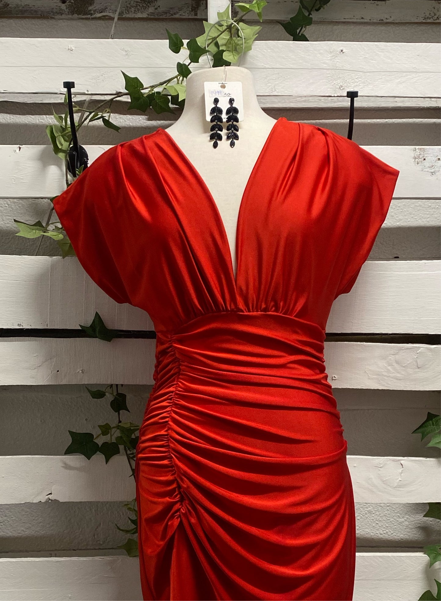 Red formal dress