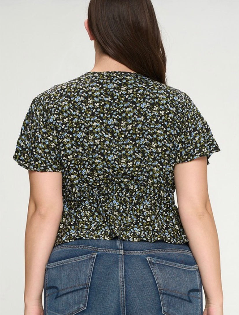 Cropped flower top