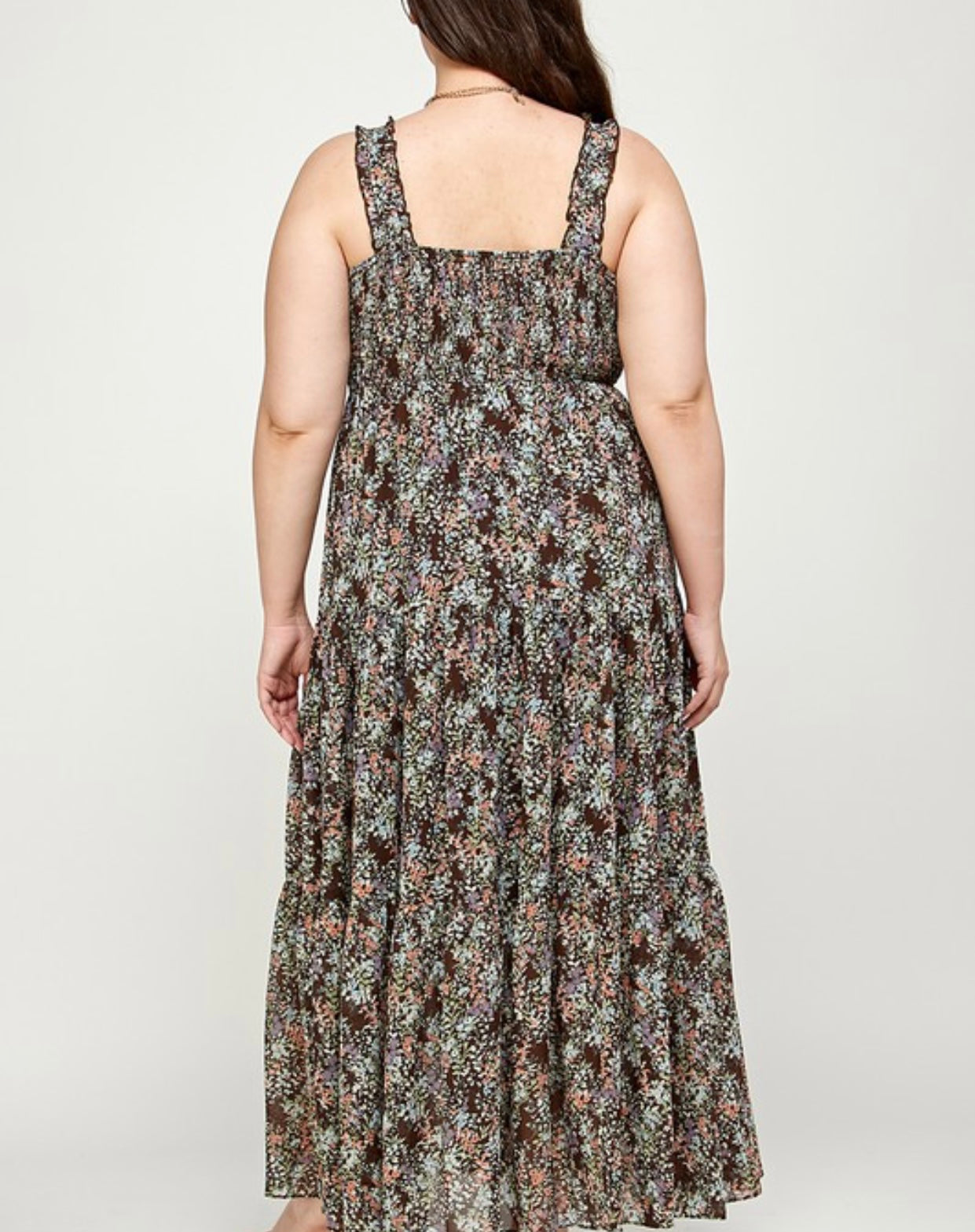 Floral print maxi dress