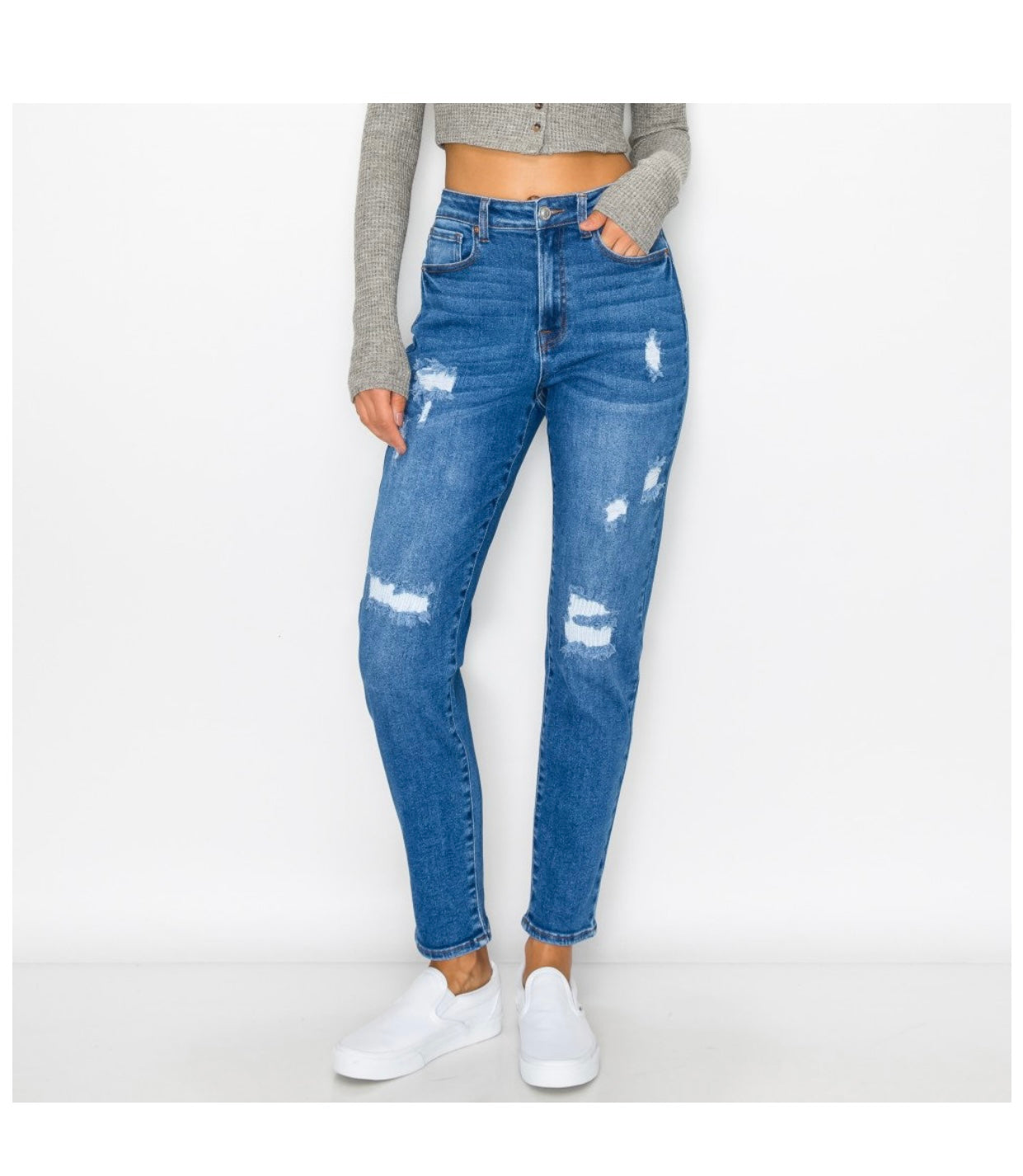 High rise Mom jeans