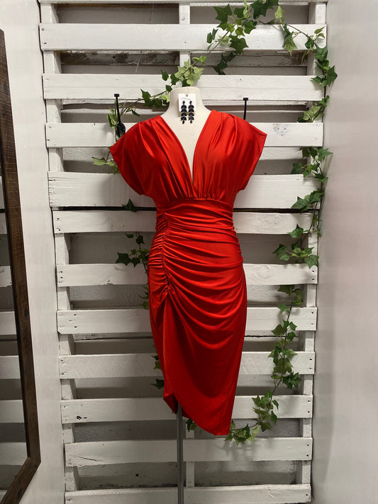 Red formal dress