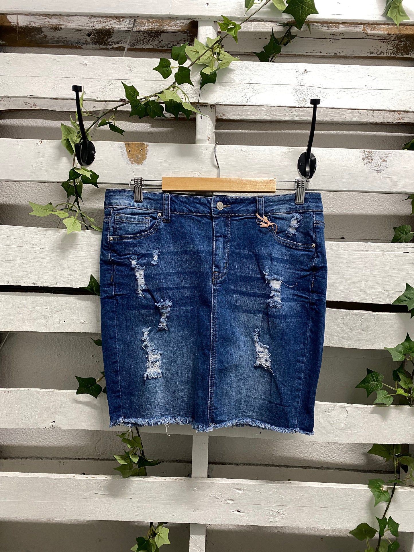 Jean mini skirt