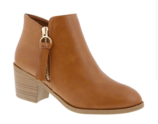 Sandra low heel booties