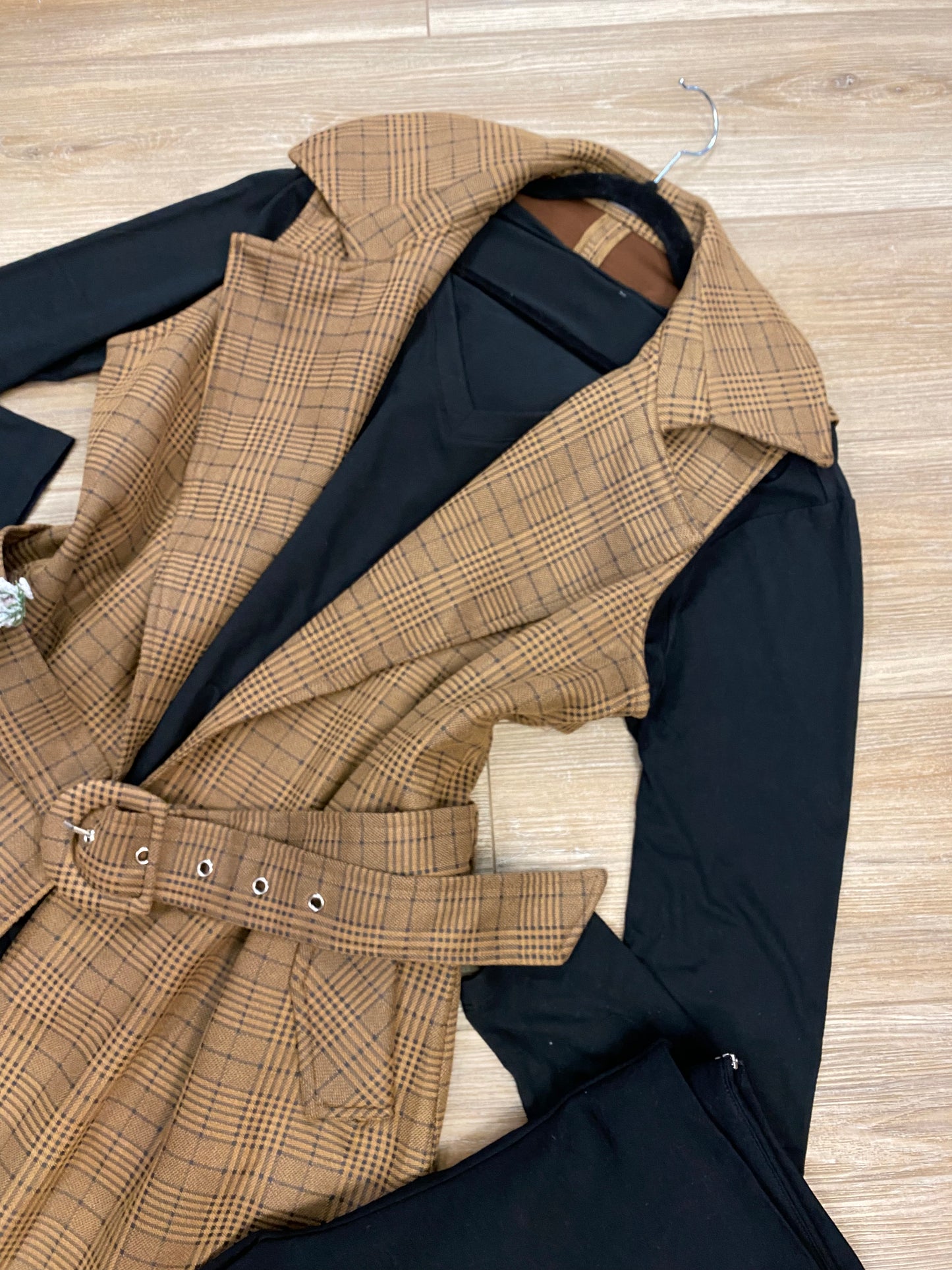 Cognac plaid vest