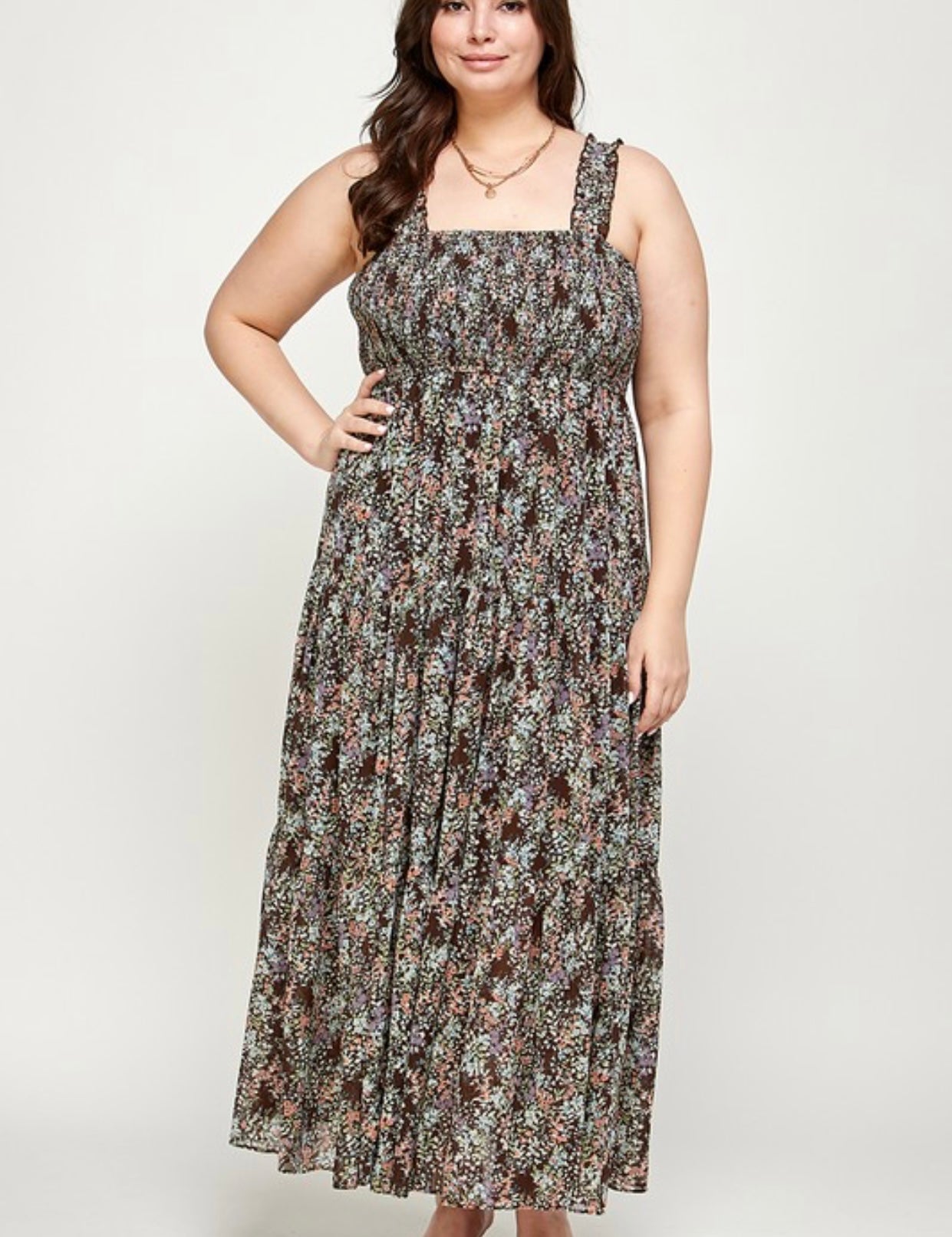 Floral print maxi dress