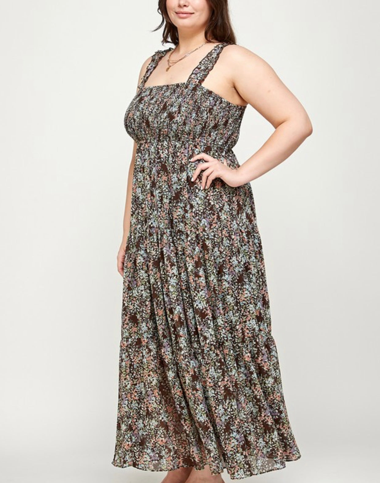 Floral print maxi dress