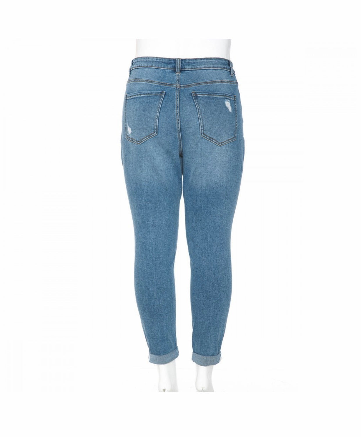 High rise Mom cuffed jeans